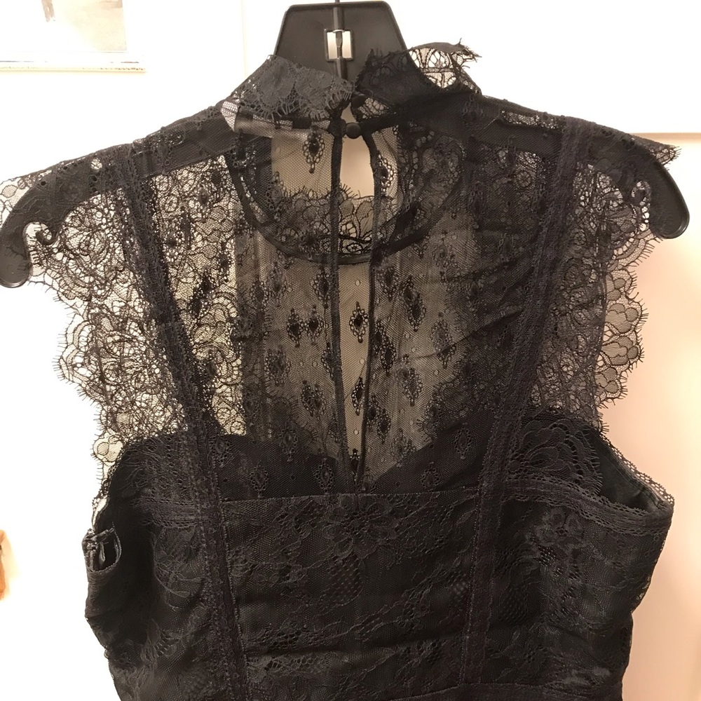 H&M black lace blouse
